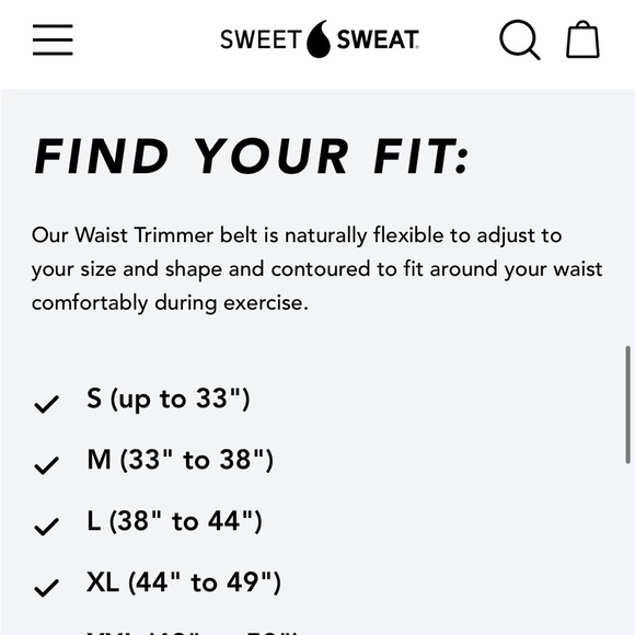 Sweet Sweat Waist Trimmer with Wash Bag Size- Med 33”-38” - Picture 8 of 9